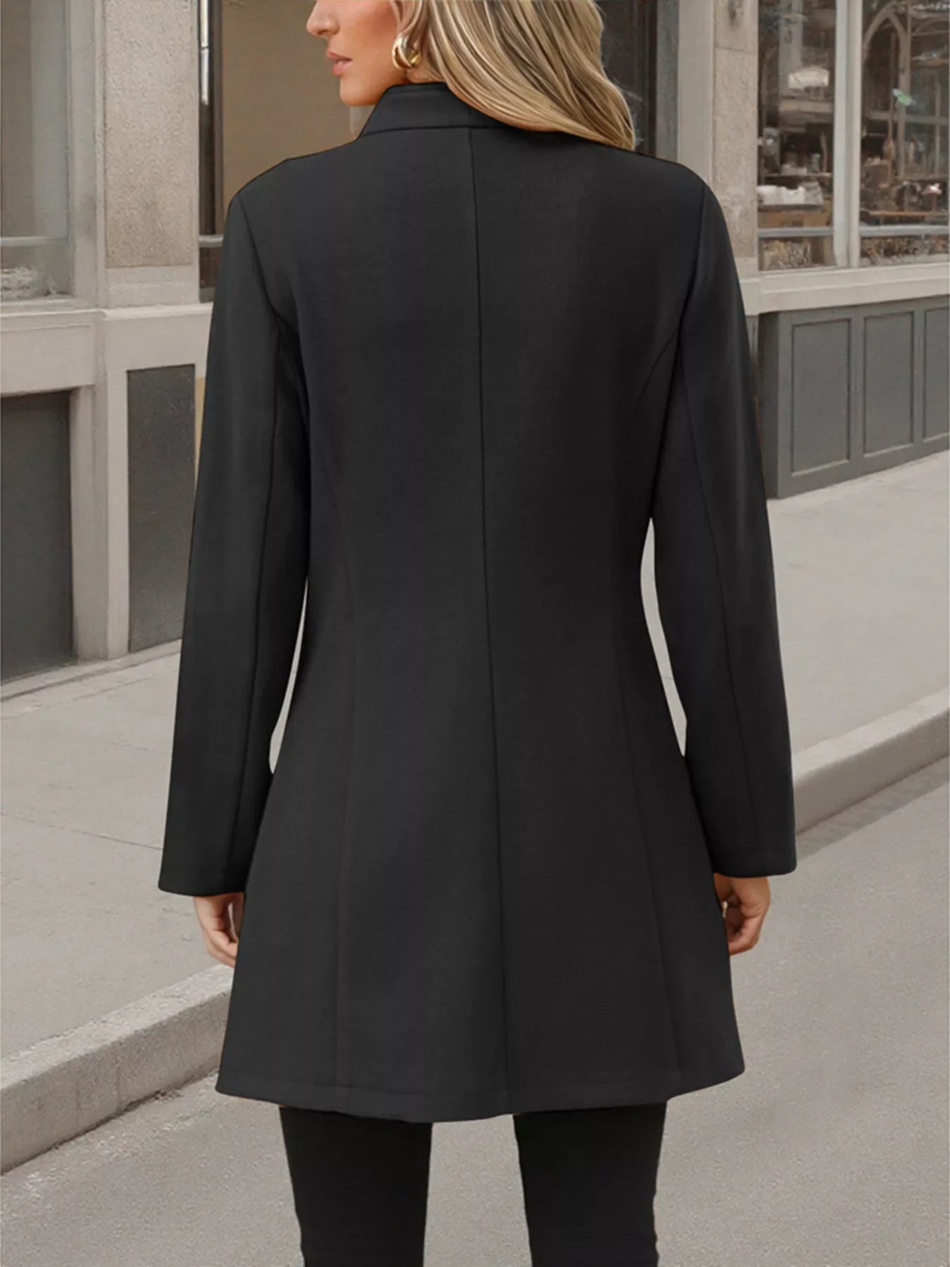 Button Up Long Sleeve Coat
