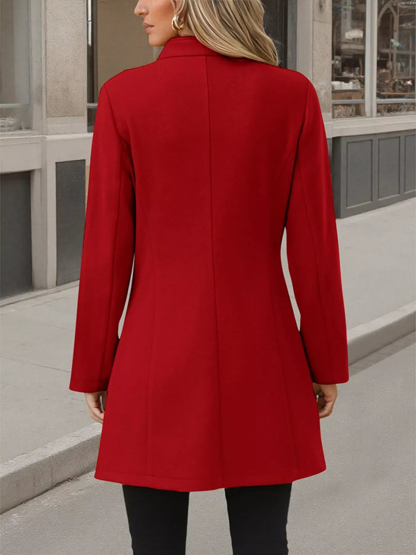 Button Up Long Sleeve Coat