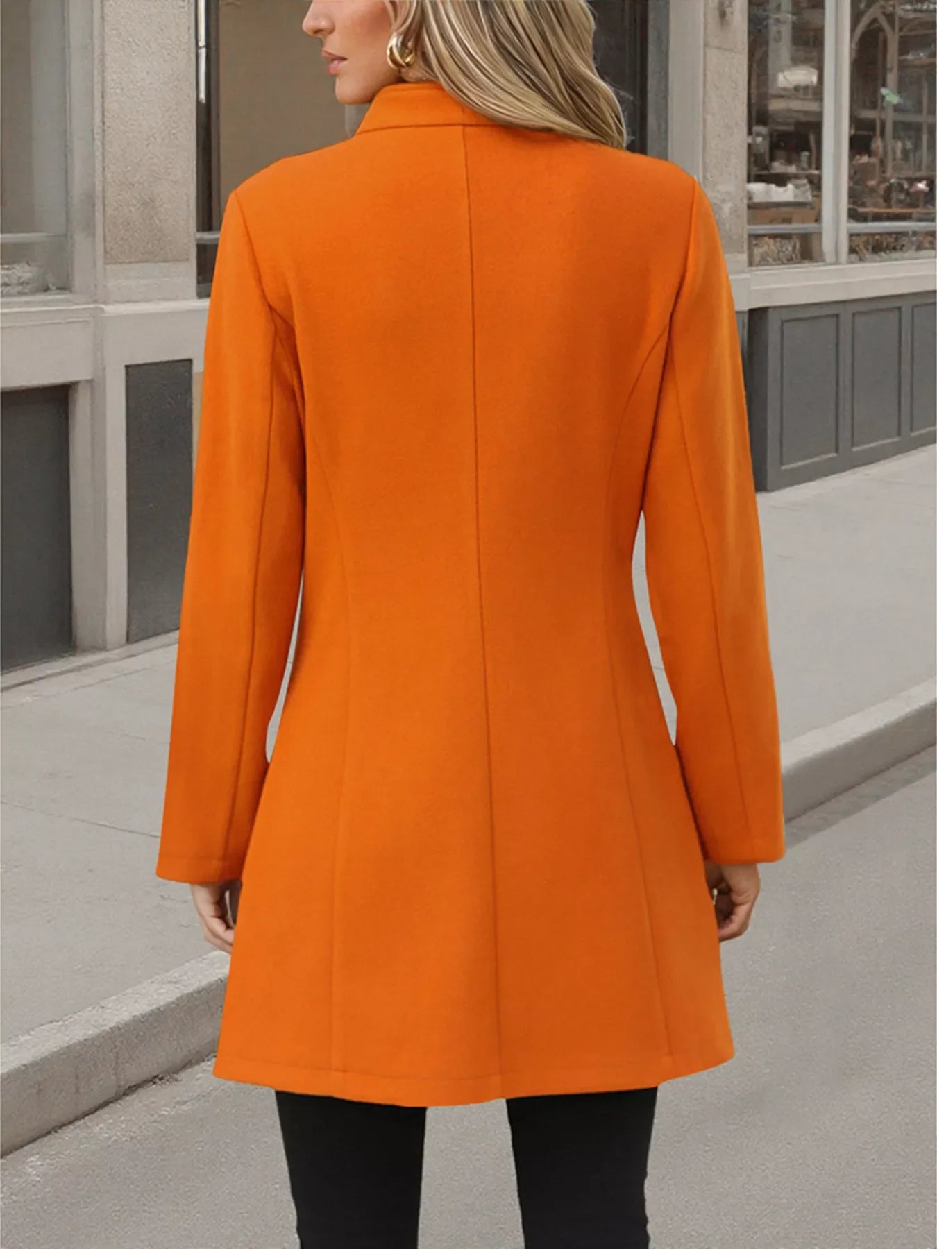 Button Up Long Sleeve Coat