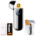 Dragon Smart Encendedor electrónico – Mini USB recargable, resistente al viento, sin llama, encendedor de plasma de encendido táctil con indicador de encendido