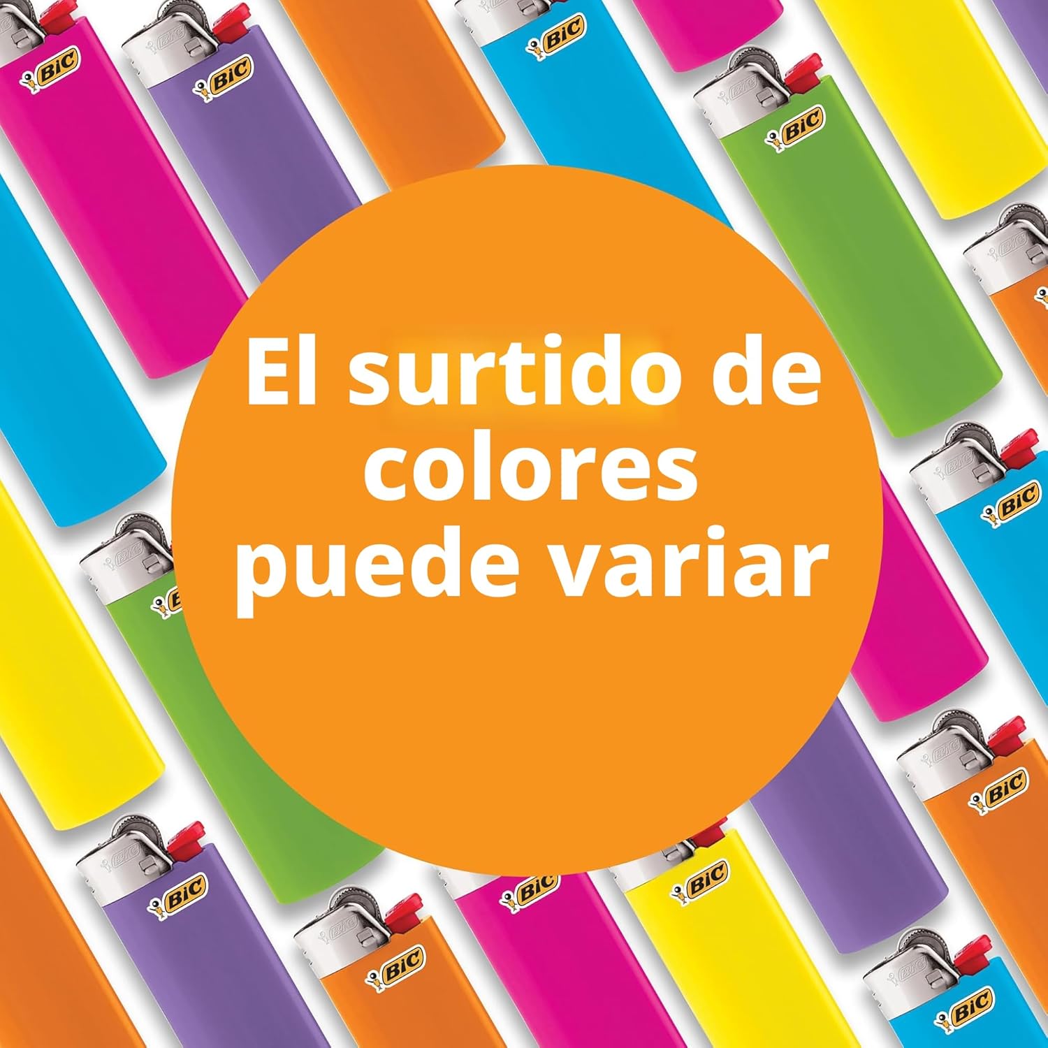 BIC Maxi encendedores de bolsillo, fiables y duraderos, varios colores, paquete de 10 (los colores pueden variar)