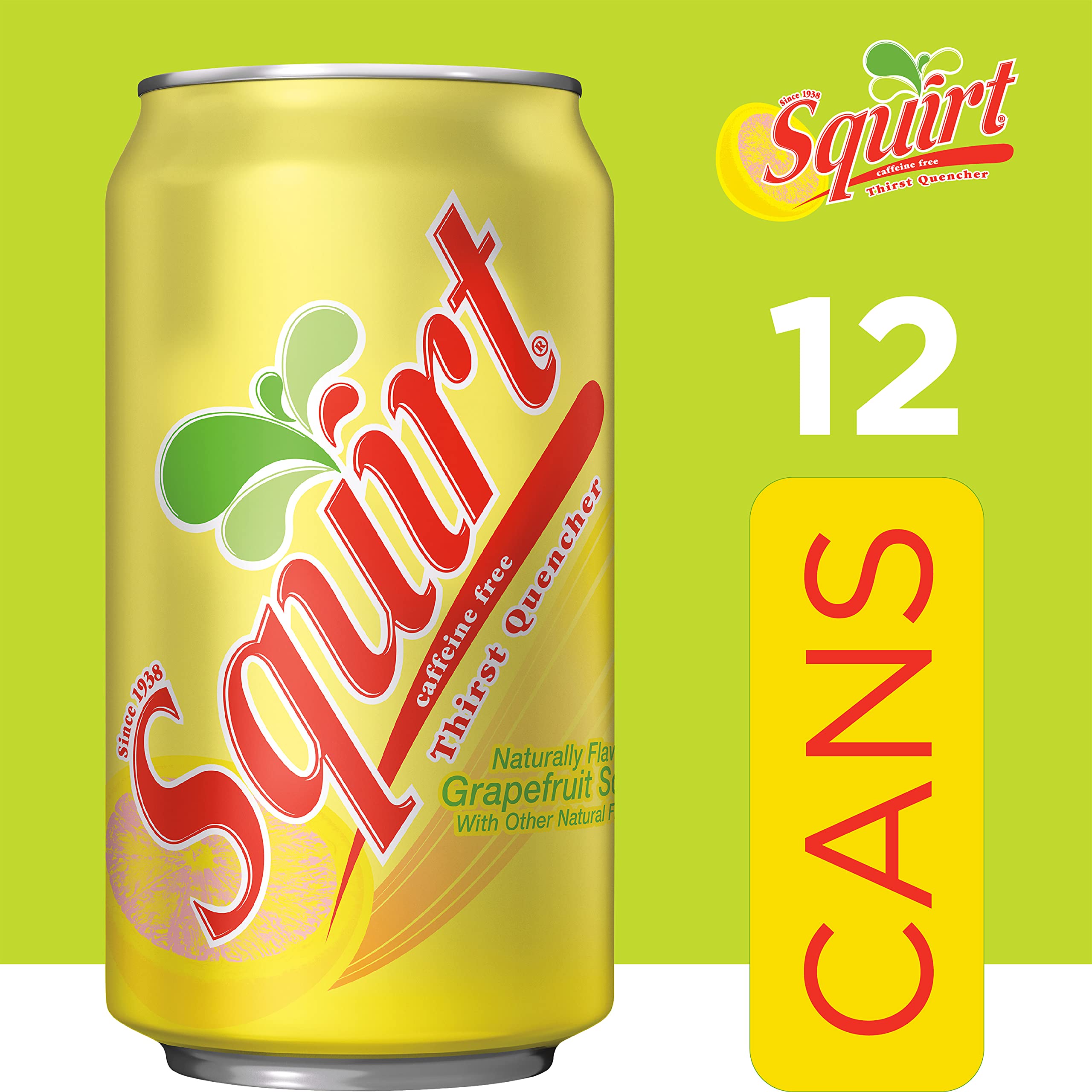 Squirt Soda Grapefruit 12 Fl Oz Cans 12 Pack