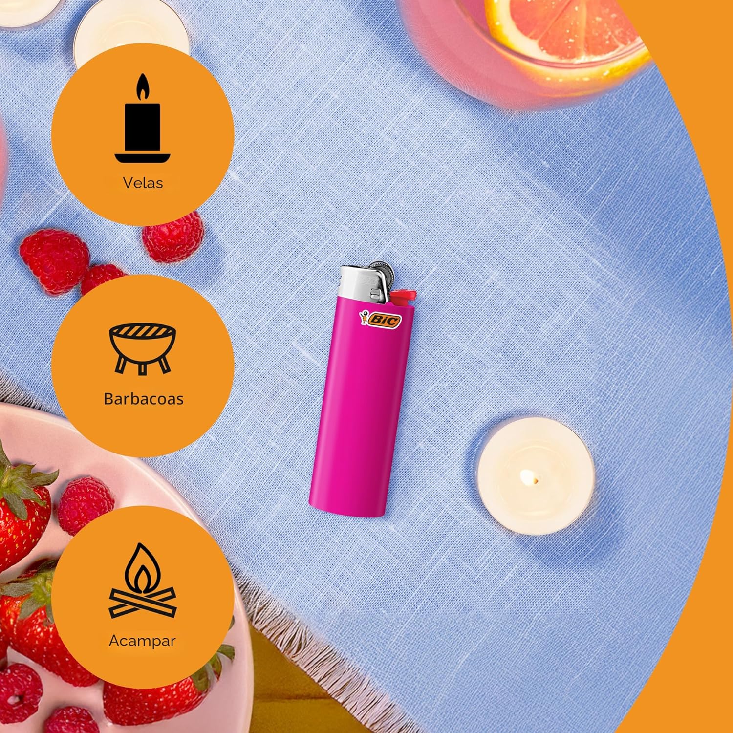 BIC Maxi encendedores de bolsillo, fiables y duraderos, varios colores, paquete de 10 (los colores pueden variar)