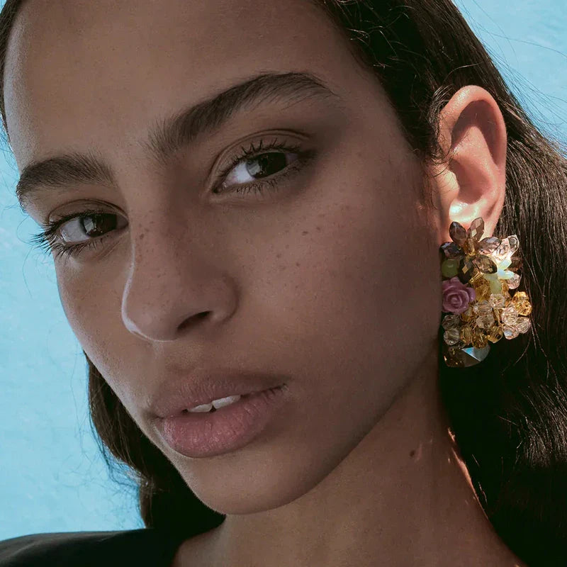 Bohemia Acrylic Flower Earrings