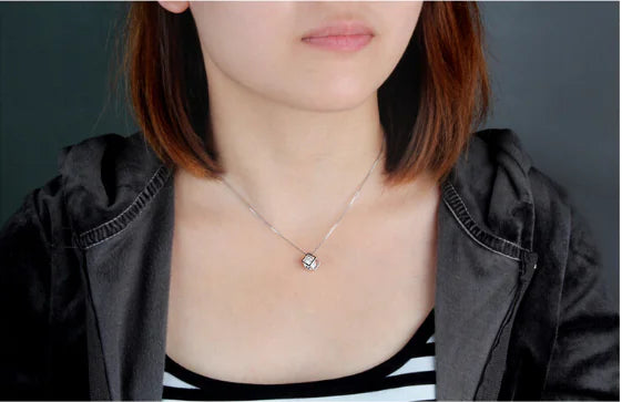 925 Silver Love Cube Pendant