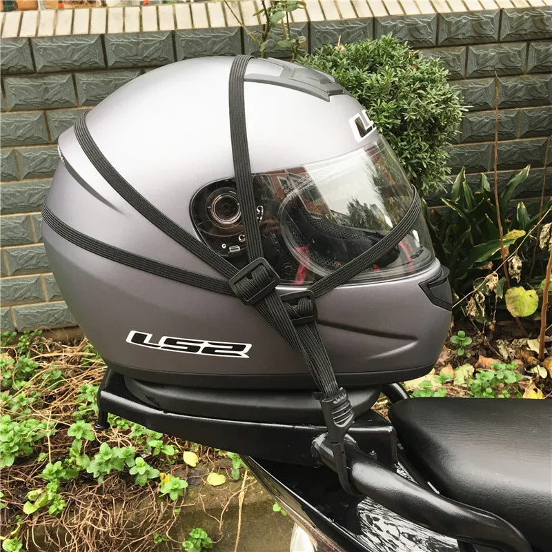 Motorcycle Retractable Helmet Luggage Elastic Rope Strap