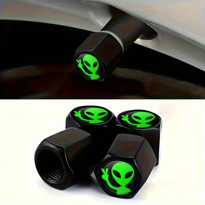 4PCS Aluminium Valve Stem Caps