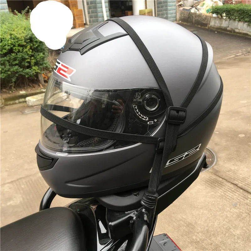 Motorcycle Retractable Helmet Luggage Elastic Rope Strap