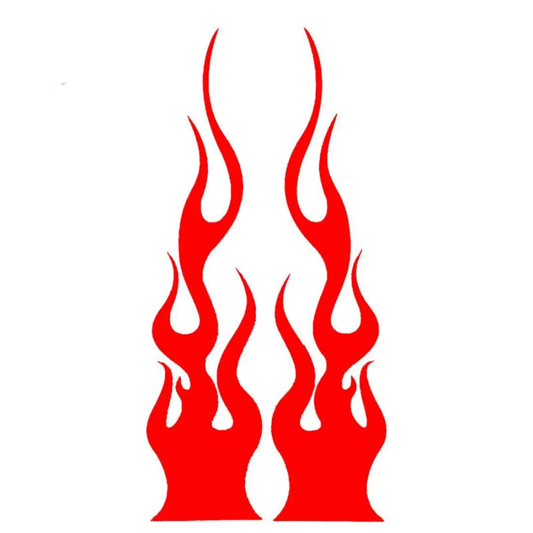 2Pcs/Set Flame Skulls Decals Motorcycle