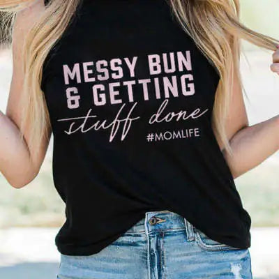3D Digital Print Women's Casual Round Neck Tee