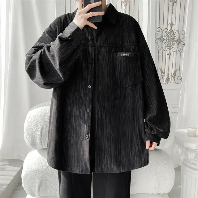 Men's Oversized Button-Up Shirts