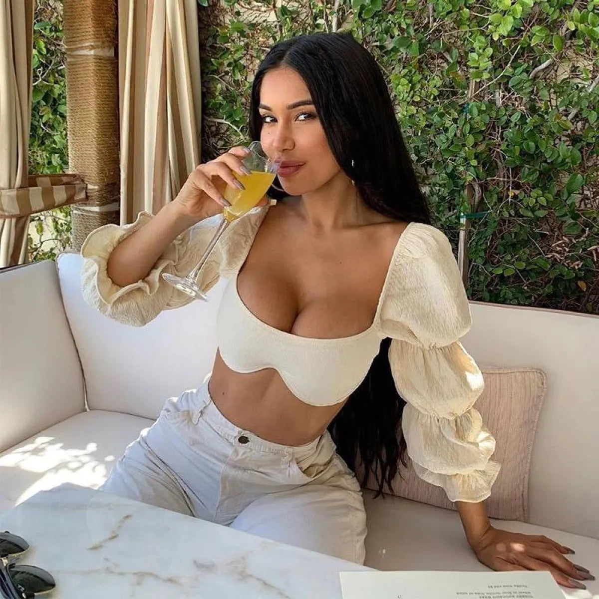 Bela Turtleneck Crop Top