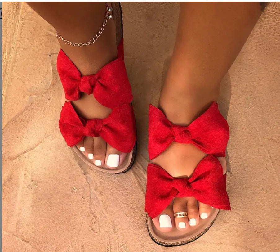 Bow Flat Women's Beach Sandals and Slippers