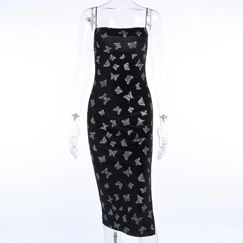 Black Gothic Lolita Midi