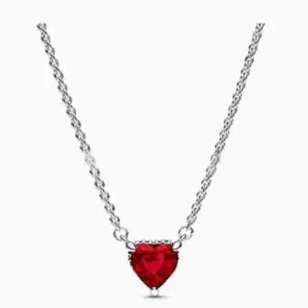 925 Silver Color Diamond Necklace