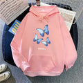 "Plus Size Women's Fleece Hooded Sweater for Students"