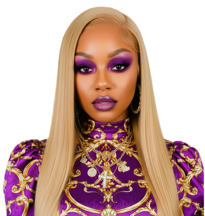 Ash Blonde Straight 24' Brazilian Human Hair Lace Closure Wigs With Baby Hair | Zernabella