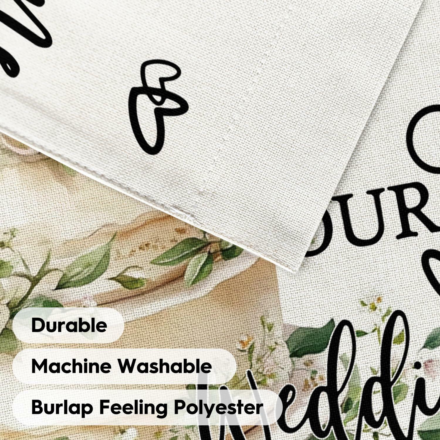 AVOIN colorlife Wedding Garden Flag 12x18 Inch Double Sided Floral Outdoor